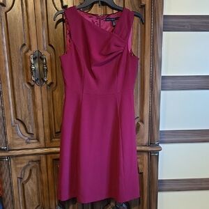 White House Black Market Burgundy Midi Dress